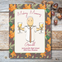 Funny Male Cartoon Champagner Herbst Kreuzfahrt Tü