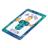 Funny Male Cartoon Tropischer Urlaub Kreuzfahrt Tü Magnet (Linke Seite)