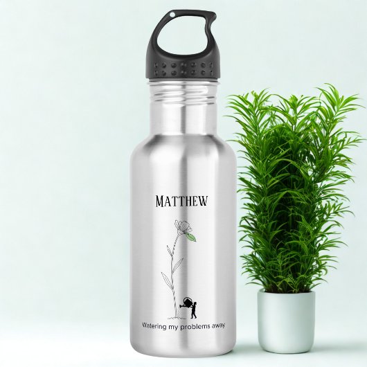 Funny Male Gardener Water Bottle Edelstahlflasche