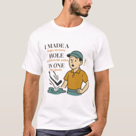 Funny Male Golfer Cartoon - Loch in eins T-Shirt