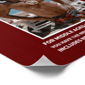 Funny Male Midlife Crisis Geschenke Poster (Ecke)