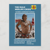 Funny Male Midlife Crisis Geschenke Postkarte (Vorderseite)