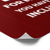 Funny Male Midlife Crisis Gift Poster (Ecke)