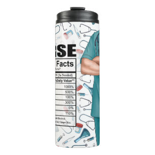 Funny Male Nurse Ernährung Fakten Thermal Tumbler Thermosbecher