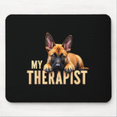 Funny Malinois Puppy My Therast Belgian Shepherd D Mousepad (Vorne)