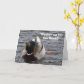 Funny Mallard Duck Birthday Card Karte (Gelbe Blume)