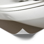 Funny Maltese Dog Bathroom Print, Newspaper Art Poster (Ecke)