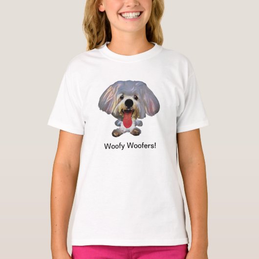 Funny Maltese Dog Girls T - Shirt (Vorderseite)