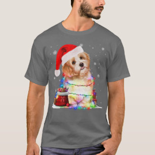 Funny Maltese Dog Tree Weihnachtsbeleuchtung Xmas  T-Shirt