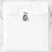Funny Maltese in Christmas Sweater Sticker (Tasche)