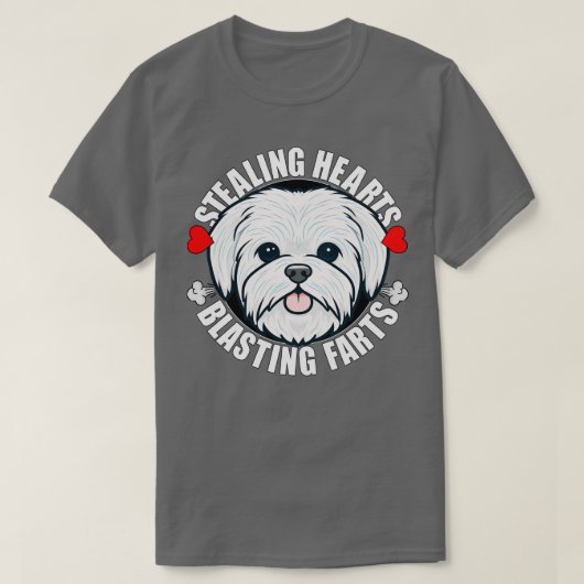 Funny Maltese Stealing Hearts Blade Furzen Dog C T-Shirt (Design vorne)