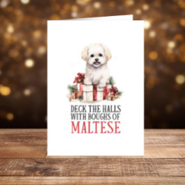 Funny Maltese Weihnachten glückliche Tage