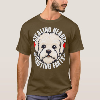 Funny Maltipoo Stealing Hearts Blade Furzen Hund T-Shirt
