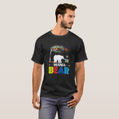 Funny Mama Bear Unterstützung Autistische Autismus T-Shirt (Vorne ganz)