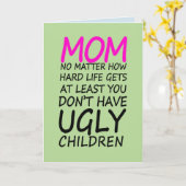 Funny Mama bekommt gut Karte und für Krebs (Gelbe Blume)