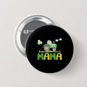 Funny Mama Birthday Boy Tractor Farm Truck Matchin Button (Vorne & Hinten)