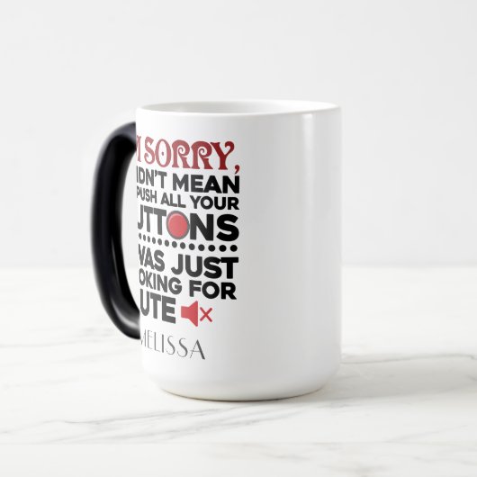 Funny Mama Birthday Personalisiert Gag Verwandlungstasse (Vorderseite Links)