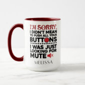 Funny Mama Birthday Personalisiert Tasse (Links)