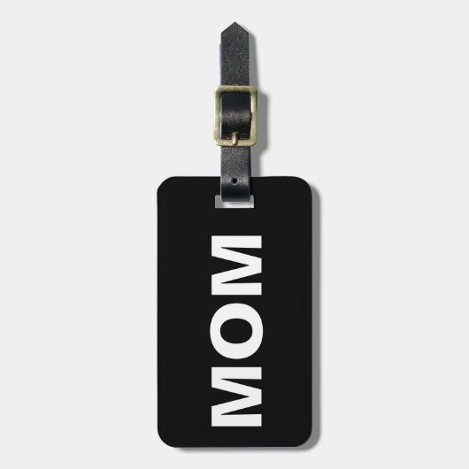 Funny Mama Black Gepäckanhänger (Vorderseite vertikal)