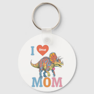 Funny Mama Ceratopsian Schlüsselanhänger