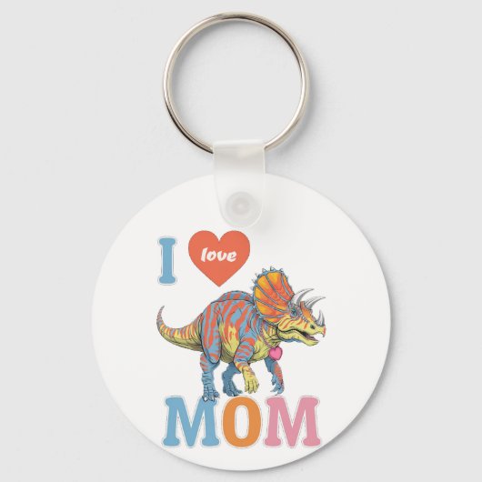 Funny Mama Ceratopsian Schlüsselanhänger (Vorderseite)