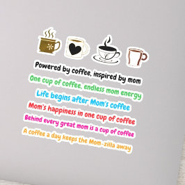 Funny Mama Coffee Quotes | Vinyl Stickers Aufkleber