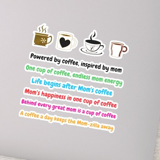 Funny Mama Coffee Quotes | Vinyl Stickers Aufkleber