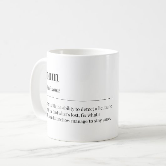 Funny Mama Definition Kaffeetasse (Vorderseite Links)