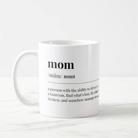 Funny Mama Definition Kaffeetasse (Links)