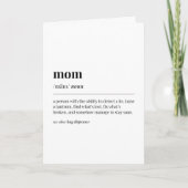 Funny Mama Definition Karte (Vorderseite)