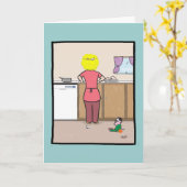 Funny Mama - der Jig ist oben Karte (Gelbe Blume)