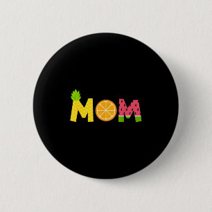Funny Mama Fruitarian Lover Summer Mommy Frucht Sl Button