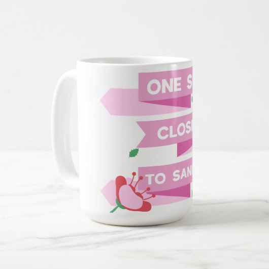 Funny Mama Geschenk ein Sift Naher zu Sanity Sarca Kaffeetasse (Vorderseite Links)