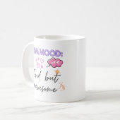 Funny Mama Geschenk Zitat - müde, aber Phantastisc Kaffeetasse (Vorderseite Links)