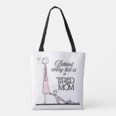 Funny Mama Geschenke Zitat - Müde Mama Leben Tasche (Rückseite)