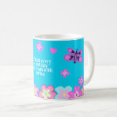 Funny Mama Hand Zeichnend farbenfrohe Cartoon Blum Kaffeetasse (VorderseiteRechts)