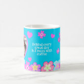 Funny Mama Hand Zeichnend farbenfrohe Cartoon Blum Kaffeetasse (Mittel)