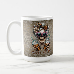 Funny Mama Kaffee Addict Skelett Skelett Kaffeetasse