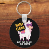 Funny Mama Llama zum Drama-Muttertag Schlüsselanhänger (Vorderseite)