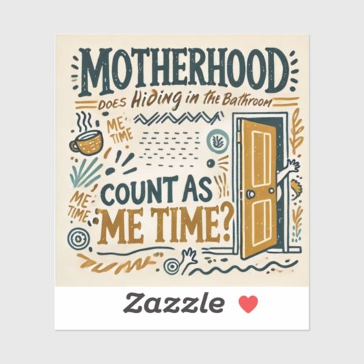 Funny Mama Magnet - Mutterschaft: Im Bad verstecke Aufkleber (Blatt)