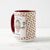 Funny Mama Mutter Ethnisch Weibliche Cartoon Kaffe Tasse (Vorderseite Links)