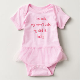 Funny Mama Niedlicher Vater Lucky Girl Dusche Pink Baby T-shirt