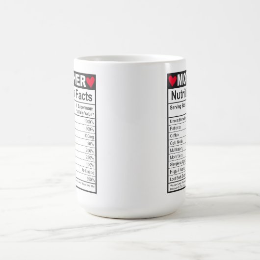 Funny Mama Nutrition Fakten Mama Essentials Kaffeetasse (Mittel)