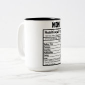 Funny Mama Nutrition Fakten Zweifarbige Tasse (Vorderseite Links)