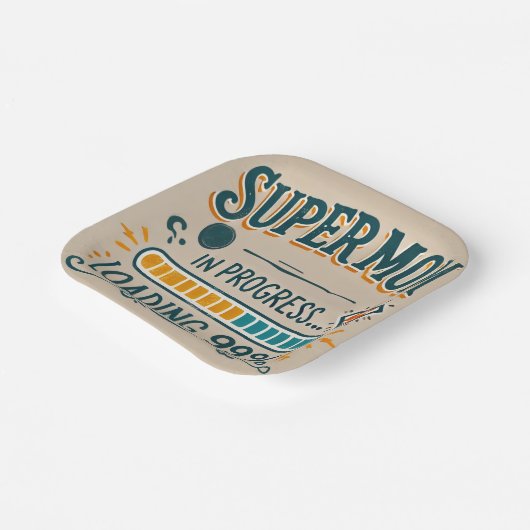 Funny Mama Paper Teller - Supermutter in Progress. (Gewinkelt)