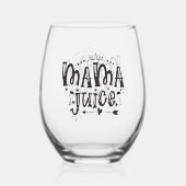 Funny Mama Saft Wort Kunst Weinglas Ohne Stiel (Vorderseite)