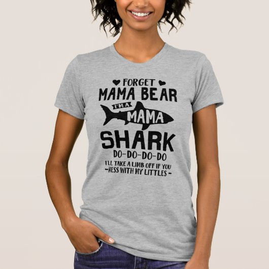 Funny Mama Shark T-Shirt (Vorderseite)