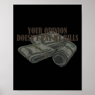 Funny Mama Slogan Graphic your Opinion Docks&# t  Poster