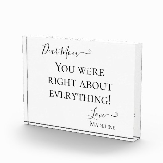 Funny Mama Sprichwort Sie waren richtig Fotoblock (Rechts)