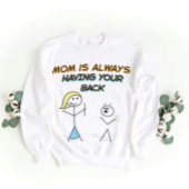 Funny Mama Support Cartoon - Ihren Rücken haben Sweatshirt